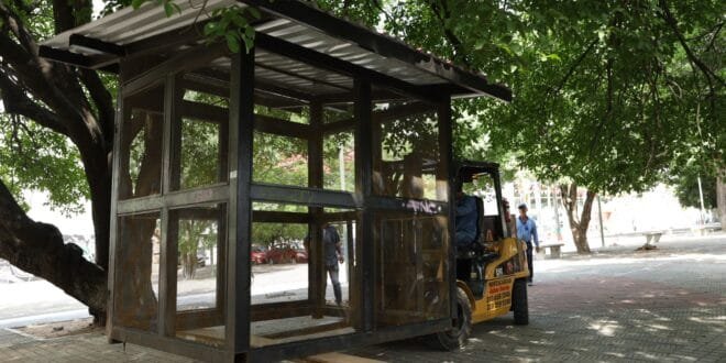 Alcaldía de Neiva retiró módulos ubicados sobre el pasaje peatonal ‘José Eustasio Rivera’