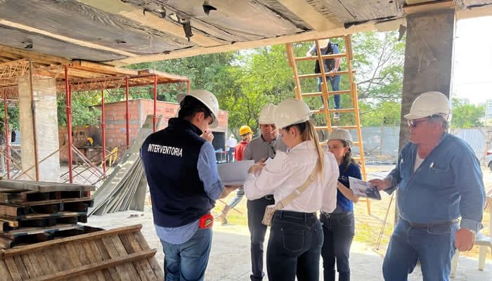 Alcaldía de Neiva acompañó visita de inspección para conocer el estado de la obra del colegio Cacique Pigoanza