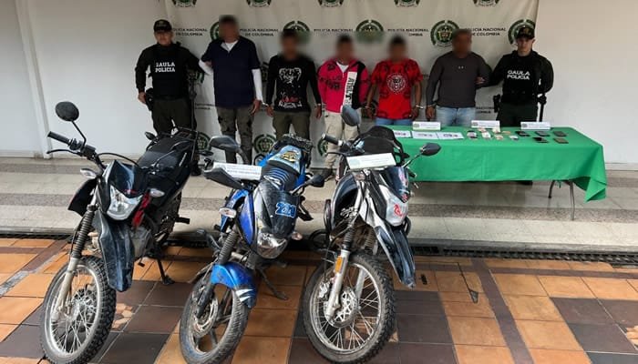 Capturadas 5 personas en flagrancia en el centro poblado Betania por el delito de extorsión