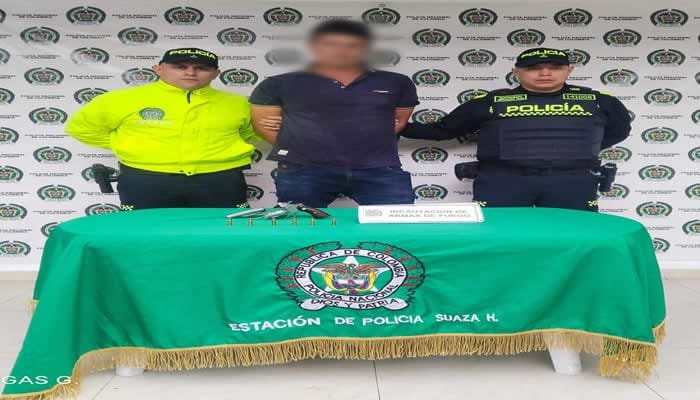 Capturado en Suaza ebrio y con un arma de fuego