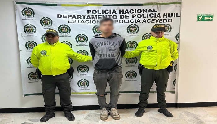 Capturado por acceso carnal violento y violencia intrafamiliar en Suaza, Huila