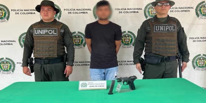 Capturado sujeto con una pistola traumática en Neiva