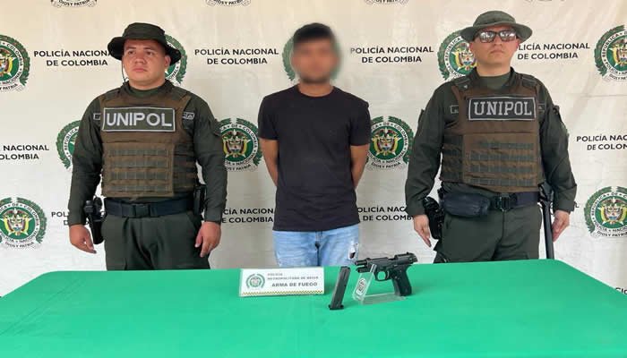 Capturado sujeto con una pistola traumática en Neiva