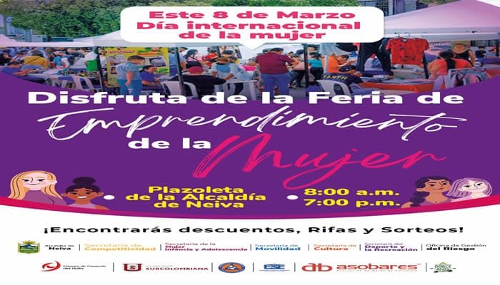 Este viernes gran feria de emprendimiento de la ‘Mujer Neivana’