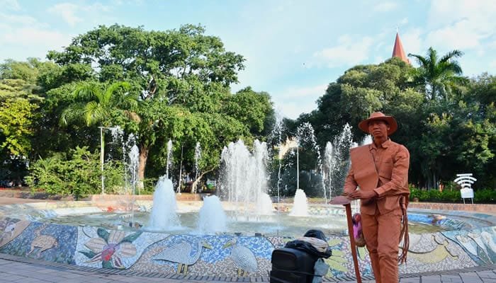 Fuente del Parque Santander se recupera gracias al trabajo de la alcaldía de Neiva