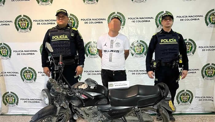 Policía de Neiva logró la captura de un sujeto y la recuperación de una motocicleta hurtada