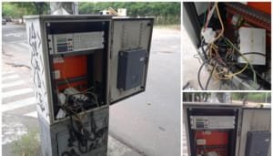 Vandalizado semáforo del sector de la calle 48 con carrera primera de la comuna Uno de Neiva