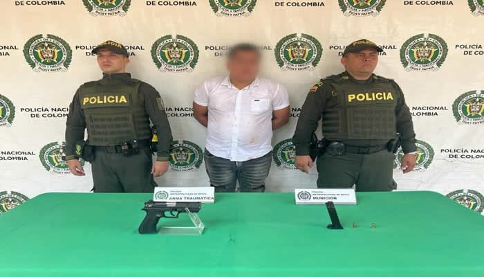Capturado un hombre por porte ilegal de armas en Neiva
