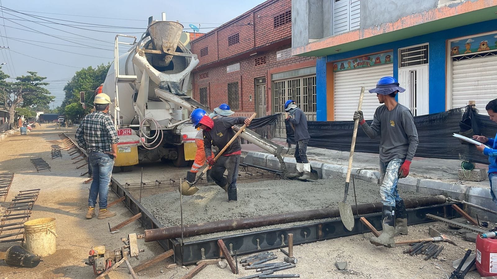 Avances en las obras de conexión en la Ruta 45 en Campoalegre