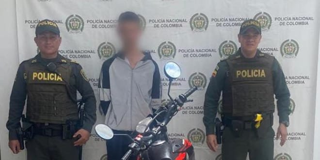 Captura en flagrancia por el delito de Receptación y Recuperación Motocicleta