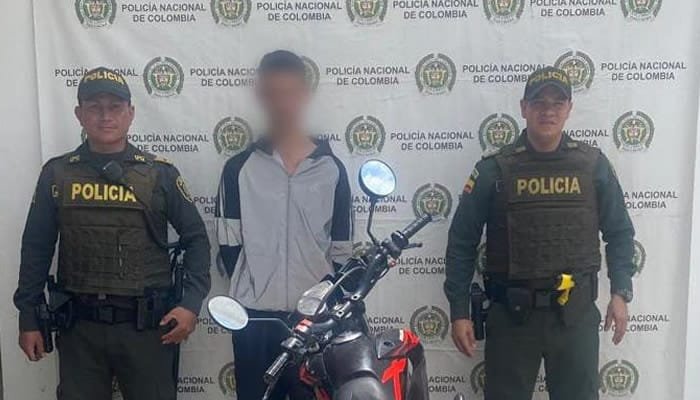 Captura en flagrancia por el delito de Receptación y Recuperación Motocicleta