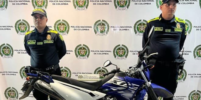 Recuperada motocicleta hurtada en el barrio Olaya Herrera