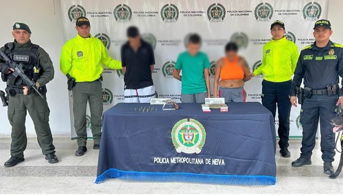 Tres personas detenidas en la Comuna Uno de Neiva