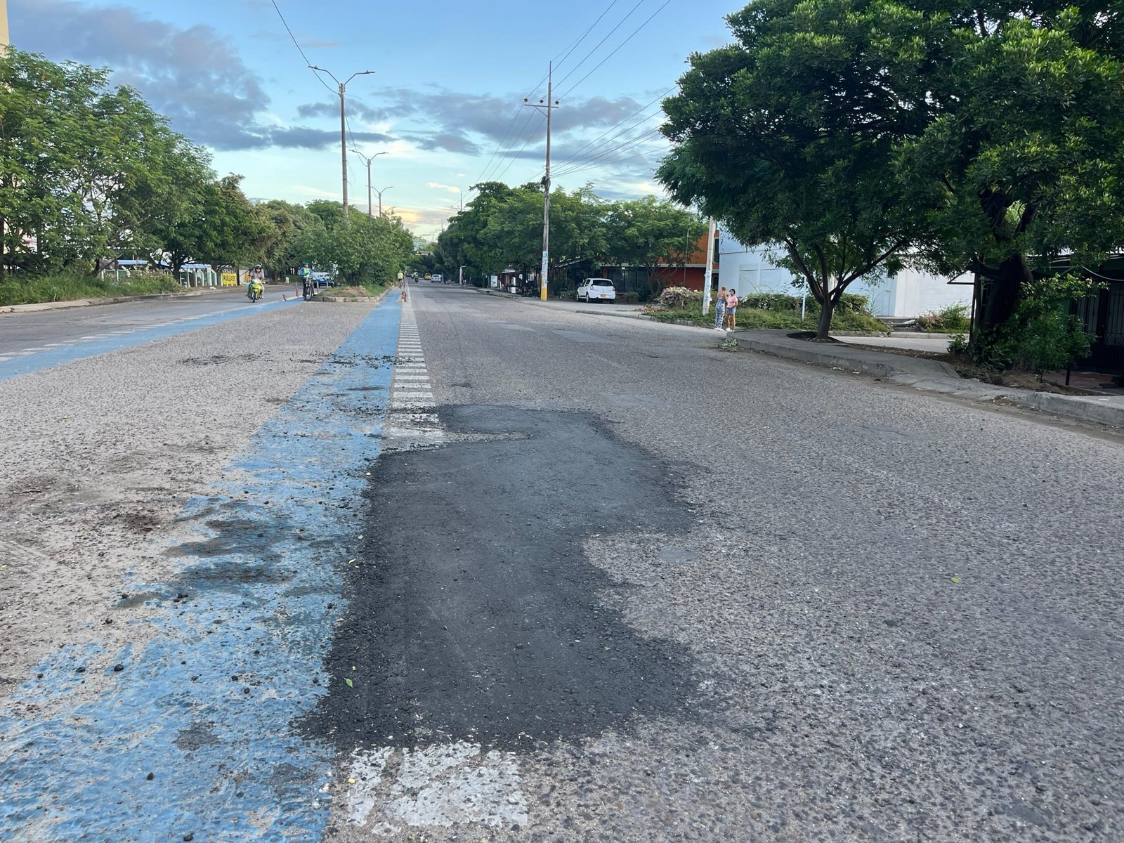 Vías del norte de Neiva, de reparcheo