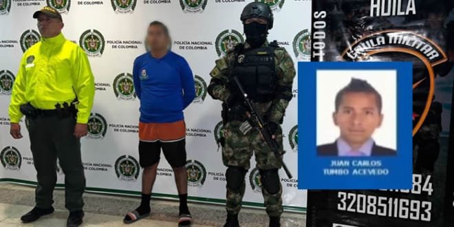 Buscado en el Caquetá, capturado en el Huila