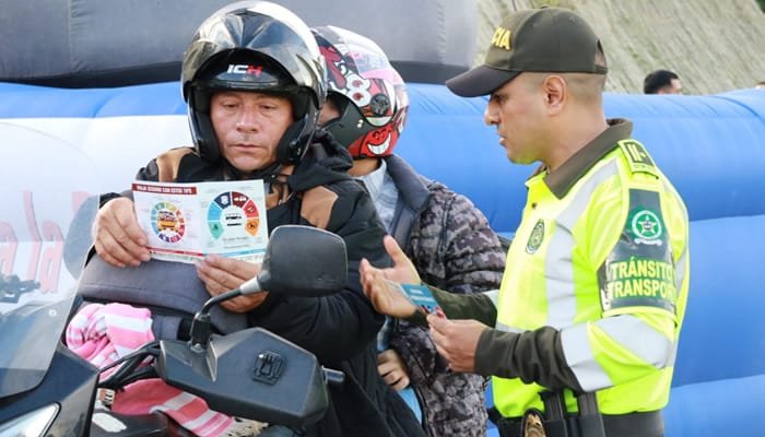 Campaña de seguridad vial en San Pedro