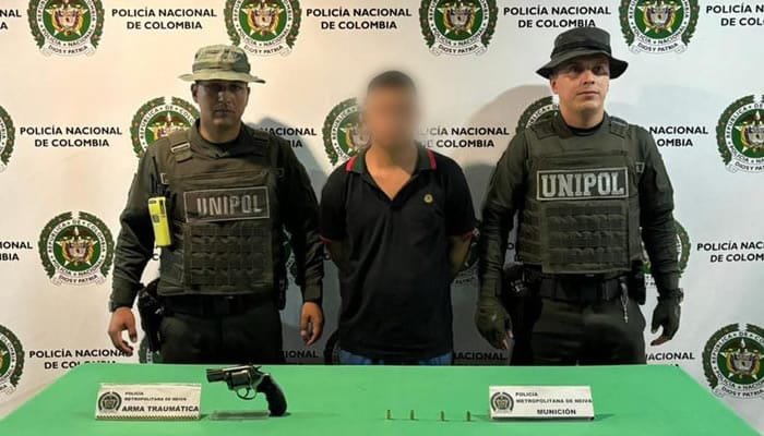 Joven detenido por porte de armas en el suroriente de Neiva