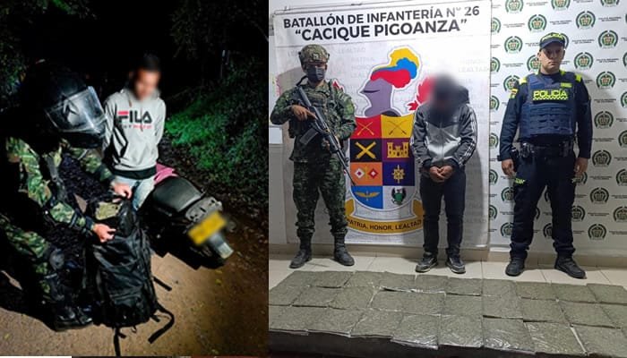 Dos personas detenidas por transportar marihuana