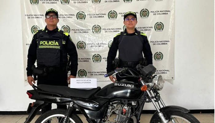 Motocicleta recuperada en Rivera