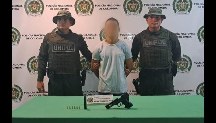 Capturado individuo con arma de fuego en Neiva