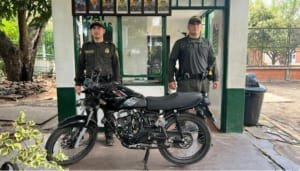 Moto recuperada en la Comuna 10