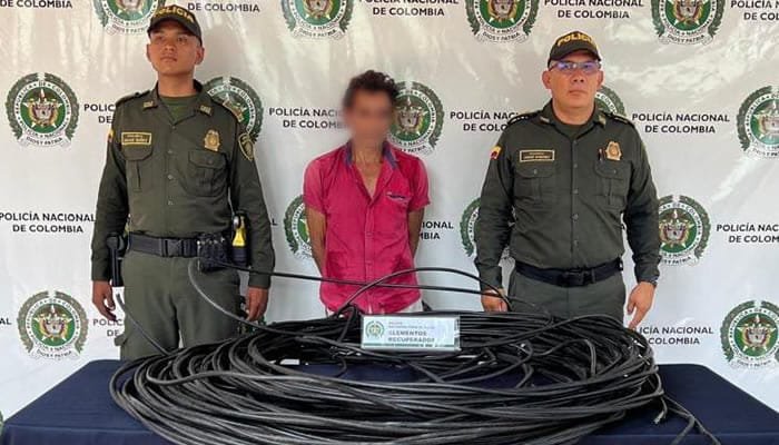 Capturado individuo por hurto de cable