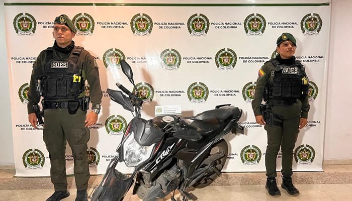 Recuperada moto hurtada en la Comuna Siete