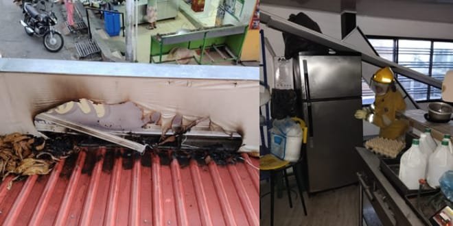 Controlado incendio en el barrio Monserrate