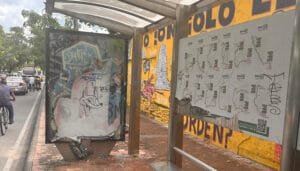 Paraderos afectados por el vandalismo en Neiva