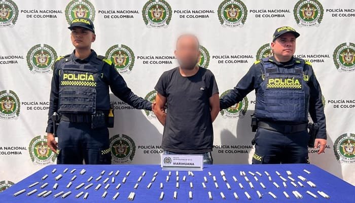 Hombre capturado con marihuana en el sur de Neiva