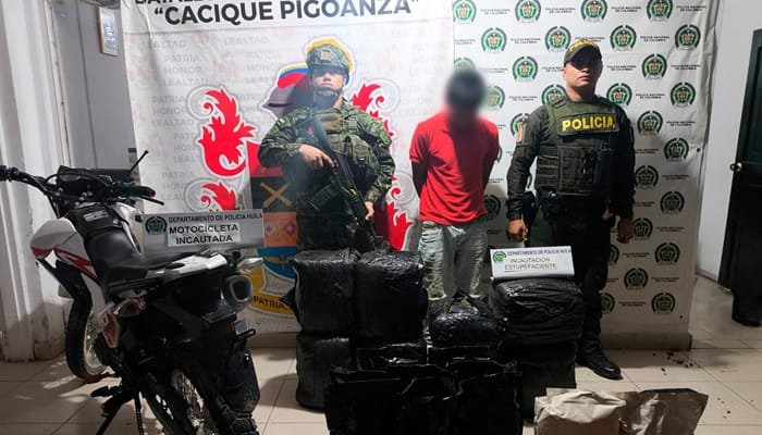Detención por narcotráfico en el occidente del Huila