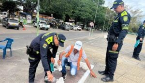 Labor de embellecimiento del Monumento a la Gaitana