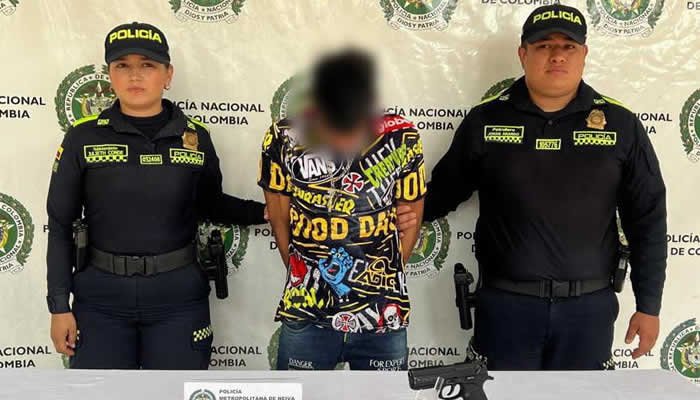 Hombre armado detenido en el occidente de Neiva