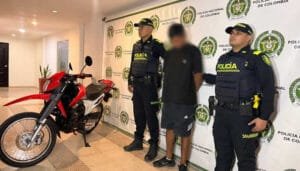 Captura en Neiva por hurto de motocicleta