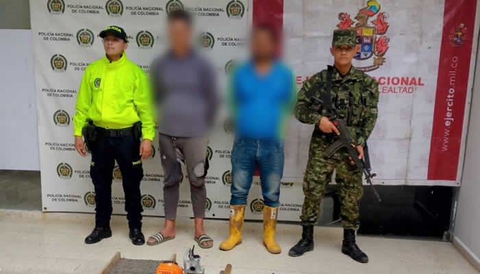 Personas detenidas por explotación ilícita minera