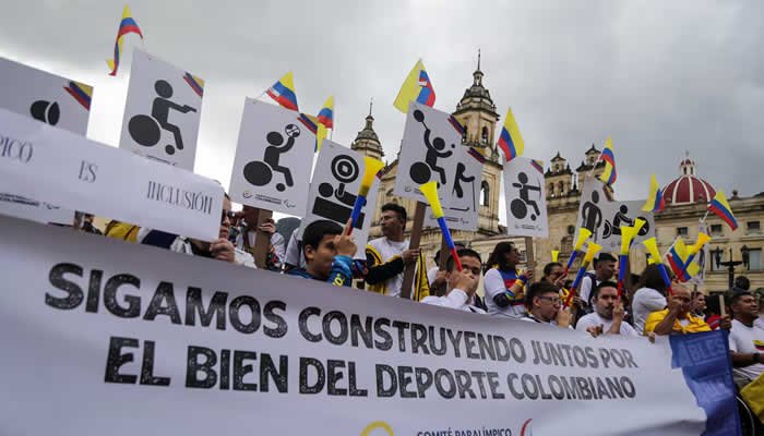 Protesta del sector deportivo en Bogotá