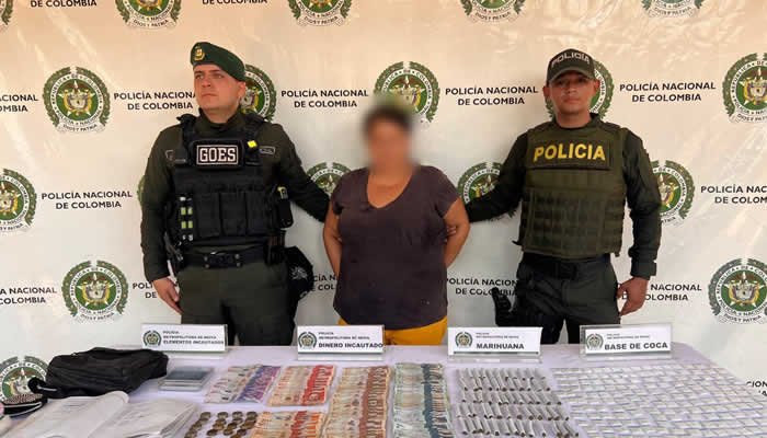 Mujer detenida con droga en su poder en el sur de Neiva