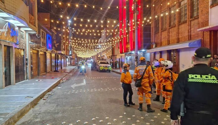 Noche explosiva en Bogotá