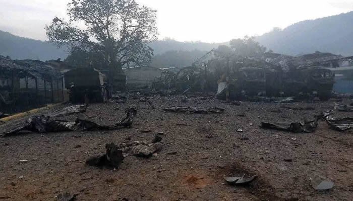 Así quedaron bases militares bolivarianas destruidas por militares de EE.UU