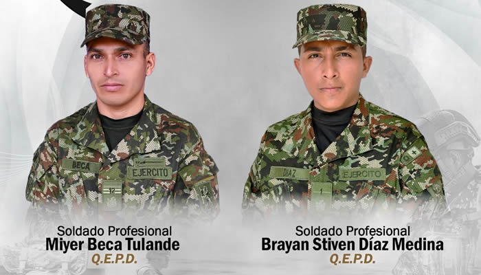 Dos militares fallecidos en la vía Pitalito – Mocoa