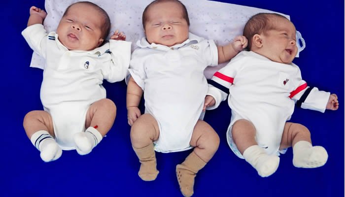 Nacen primeros trillizos en sede de la Clínica Medilaser