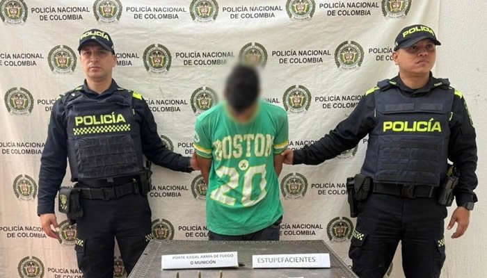 Capturado joven con estupefacientes y munición