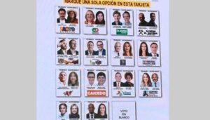 Así será el tarjetón para las elecciones presidenciales