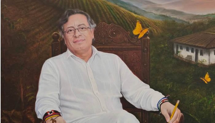 Presidente Petro presenta su retrato oficial para la galería de mandatarios en la Casa de Nariño