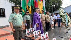Neiva recordó a los siete policías asesinados en San Luis