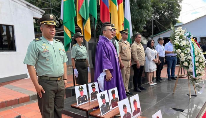 Neiva recordó a los siete policías asesinados en San Luis