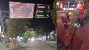 Bomberos de Neiva retiraron valla publicitaria que amenazaba con colapsar en El Jardín