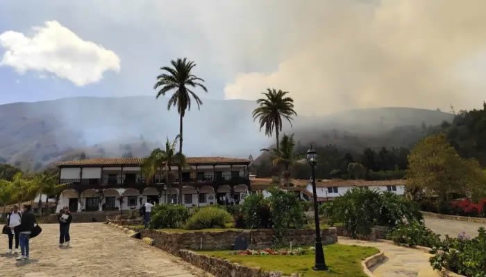 Investigan origen de incendio en Villa de Leyva