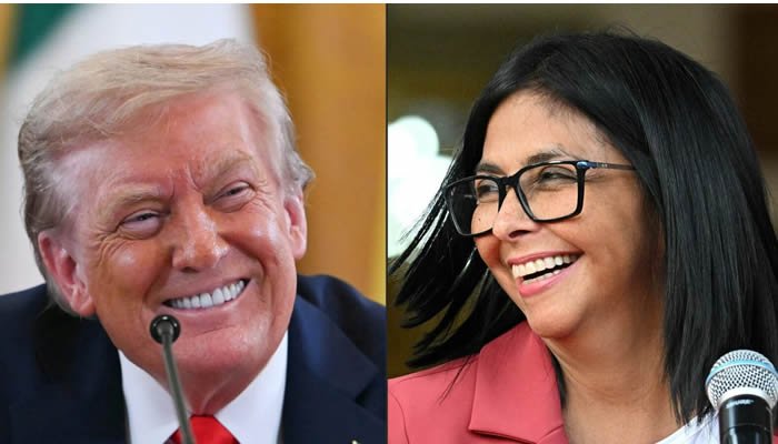 Primer cara a cara entre Donald Trump y Delcy Rodríguez